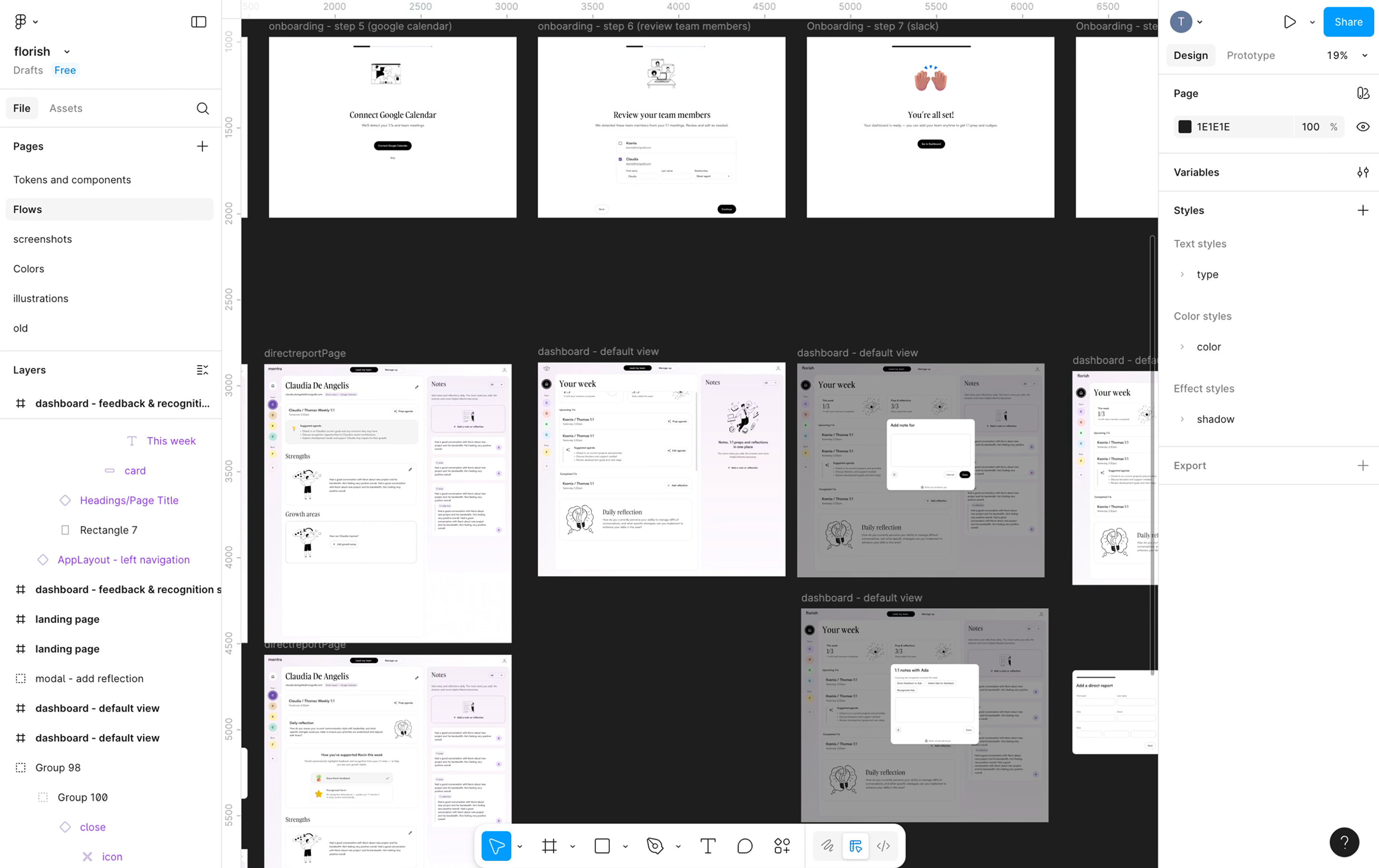 Figma file &mdash; flows and visual design