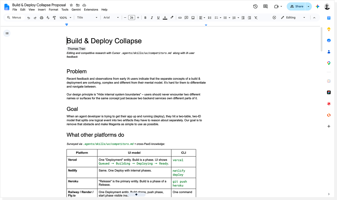 Build and deploy design proposal