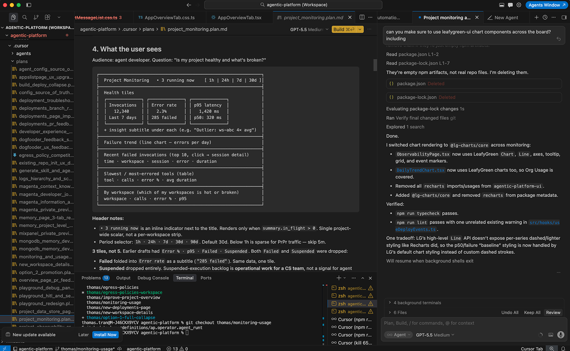 Cursor planning and implementation workflow